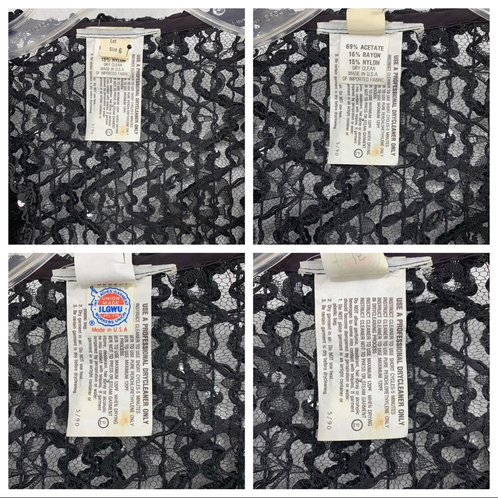 Vintage- Exquisite Rich Black Jacket- Made in the USA Union Made - Picture 12 of 14